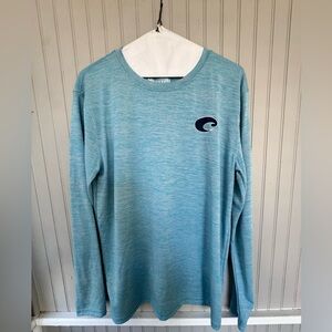Costa Light Blue Long Sleeve Marlin dri fit Tee